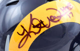Kurt Warner Signed Rams 81-99 Speed Mini Helmet w/HOF-Beckett W Hologram *Black