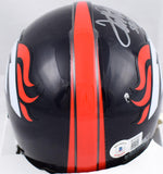 Terrell Davis Signed Denver Broncos Mini Helmet W/ SB MVP HOF- Beckett W Holo