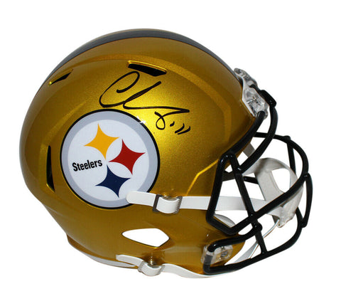 Chase Claypool Signed Pittsburgh Steelers F/S Flash Speed Helmet Beckett 34913