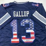 Autographed/Signed Michael Gallup Dallas America's Team Blue Jersey Tristar COA
