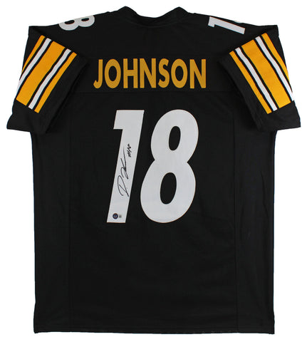 Diontae Johnson Authentic Signed Black Pro Style Jersey Autographed BAS Witness