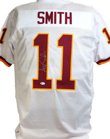 Alex Smith Autographed White Pro Style Jersey- Beckett W *Silver L1