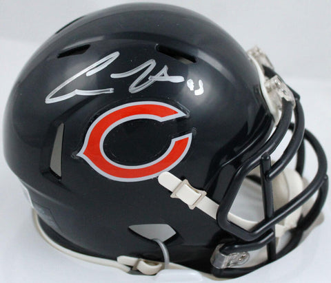 Cole Kmet Autographed Chicago Bears Speed Mini Helmet-Beckett W Holoram *Silver