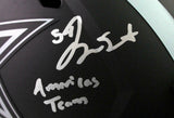 Jaylon Smith Autographed Cowboys Eclipse Speed F/S Helmet w/ AT- Beckett W*Silvr