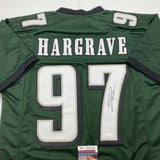 Autographed/Signed Javon Hargrave Philadelphia Green Football Jersey JSA COA