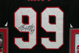 J.J. JJ WATT (Cardinals black SKYLINE) Signed Autographed Framed Jersey JSA