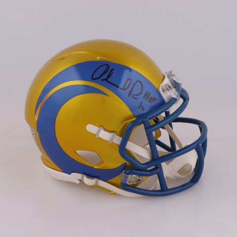 Orlando Pace Signed Rams Speed Mini Helmet Inscribed "HOF 16" (Playball Ink)