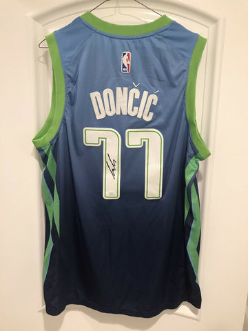 Luka Doncic Autographed NBA 75th Anniversary Dallas Mavericks City