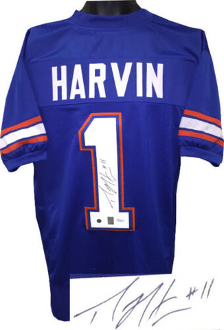 Percy Harvin Signed Autographed Blue Jersey- JSA Auth