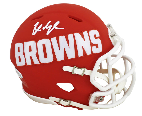 Browns Baker Mayfield Authentic Signed AMP Speed Mini Helmet BAS Witnessed