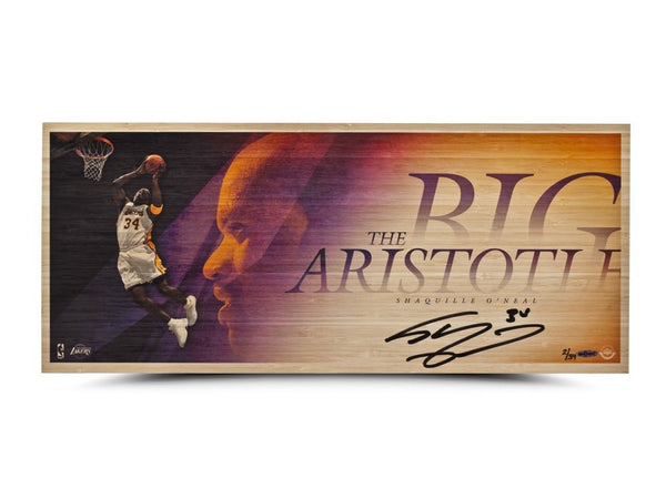 Shaquille O'Neal Autographed "Big Aristotle" Bamboo Print