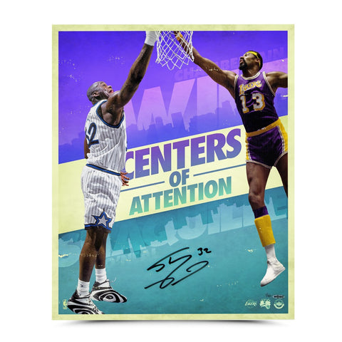 Shaquille O'Neal Autographed "Centers of Attention" 20 x 24 Photo