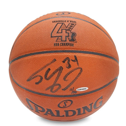 Shaquille O'Neal Signed 4x NBA Champion Engraved Replica Basketball
