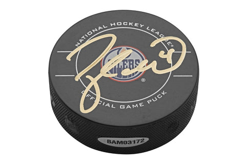 Taylor Hall Autographed Hockey Puck