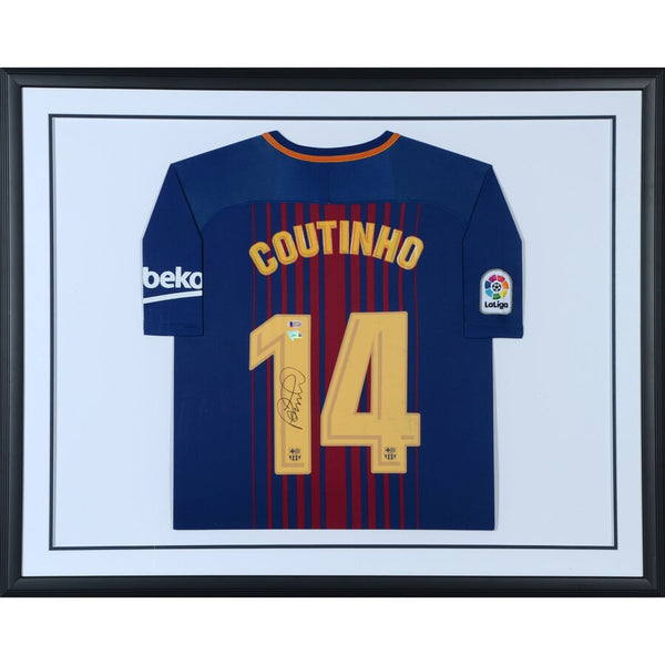 Philippe Coutinho Barcelona Standard Framed Autographed Nike Home Jersey