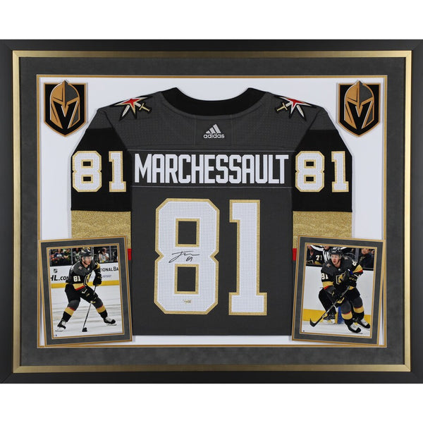 Jonathan Marchessault Vegas Golden Knights Deluxe Framed Autographed Black Adidas Jersey