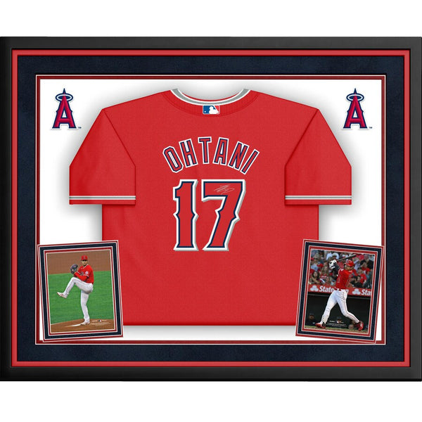 Fanatics Authentic Shohei Ohtani Los Angeles Angels Autographed Deluxe Framed Red Nike Replica Jersey