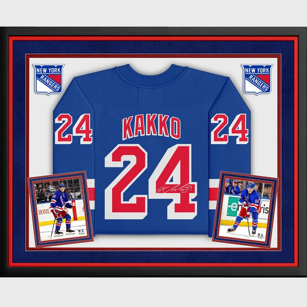 Kaapo Kakko New York Rangers Deluxe Framed Autographed Blue Fanatics Breakaway Jersey