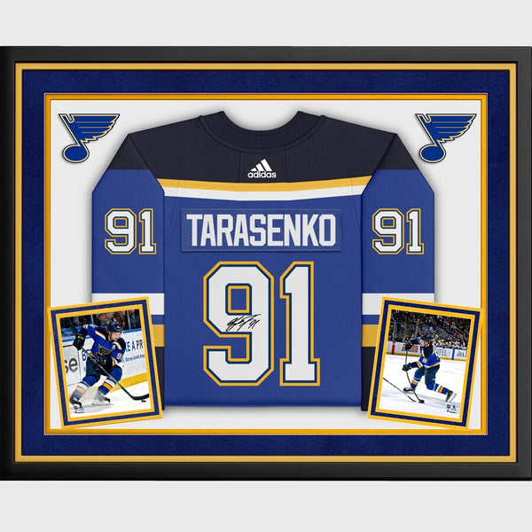 Vladimir Tarasenko St. Louis Blues Deluxe Framed Autographed Blue Adidas Authentic Jersey
