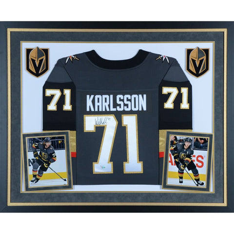 William Karlsson Vegas Golden Knights Deluxe Framed Autographed Black Fanatics Breakaway Jersey