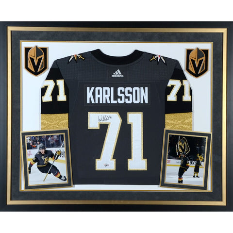 William Karlsson Vegas Golden Knights Deluxe Framed Autographed Black Adidas Authentic Jersey