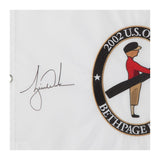 Tiger Woods Autographed 2002 U.S. Open Pin Flag