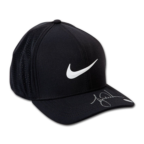 Tiger Woods Autographed Nike AeroBill Black Golf Cap