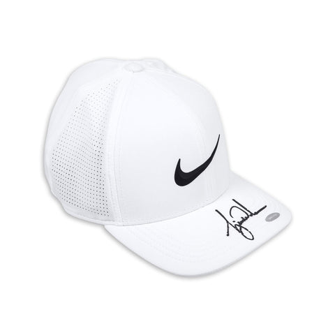 Tiger Woods Autographed Nike AeroBill White Golf Cap