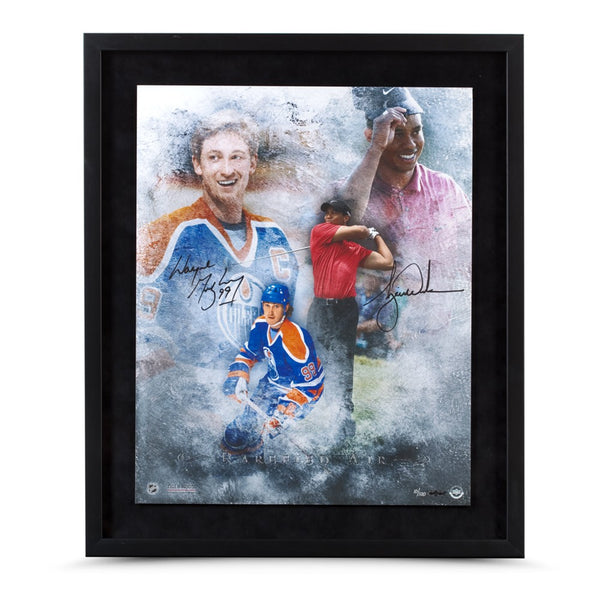 Tiger Woods & Wayne Gretzky Autographed "Rarefied Air" 16 x 20 Framed