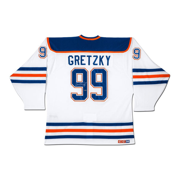 Wayne Gretzky Autographed Edmonton Oilers Heroes of Hockey White CCM  Jersey - Upper Deck