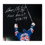 Wayne Gretzky Autographed & Inscribed "Final Assist" 16 x 20