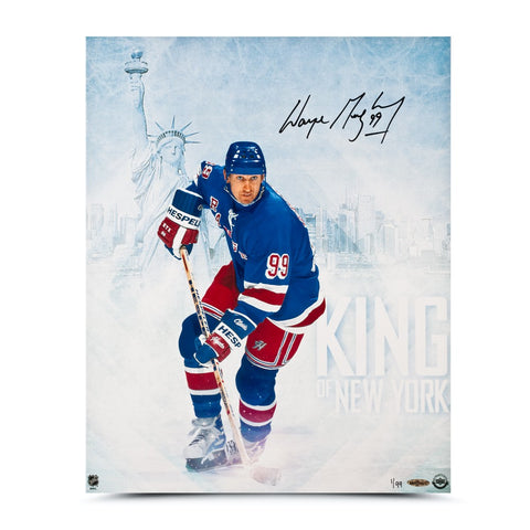 Wayne Gretzky Autographed King of New York 16 x 20
