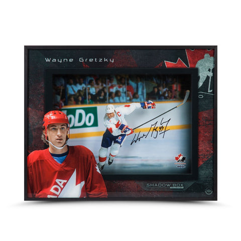 Wayne Gretzky Autographed Team Canada Center Ice 16 x 20 Shadow Box