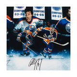 Wayne Gretzky, Paul Coffey and Grant Fuhr Autographed "Outstanding Oilers" 36 x 18